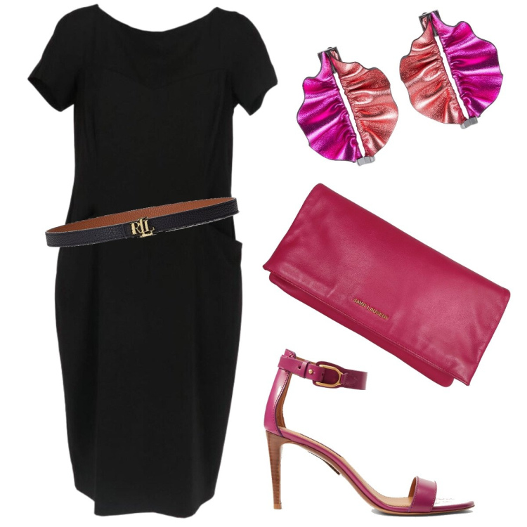 Outfit donna - Accessori corallo. Stile Bon Ton per Serata fuori. Abbinamento con vestiti midi/longuette, borse a mano, cinture, sandali, orecchini.