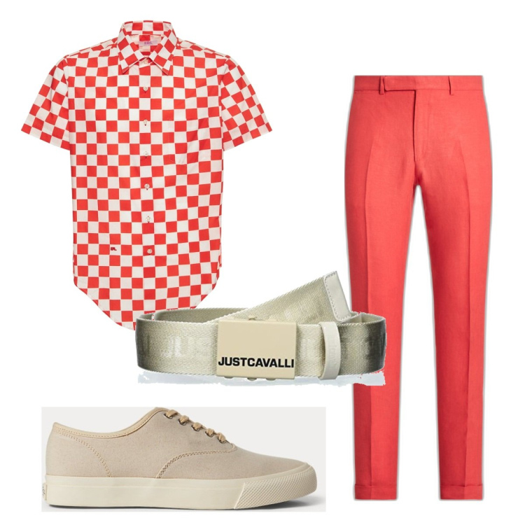 Outfit uomo - Total look #1673965. Stile Trendy per Tutti i giorni. Abbinamento con sneakers, pantaloni, cinture, camicie.