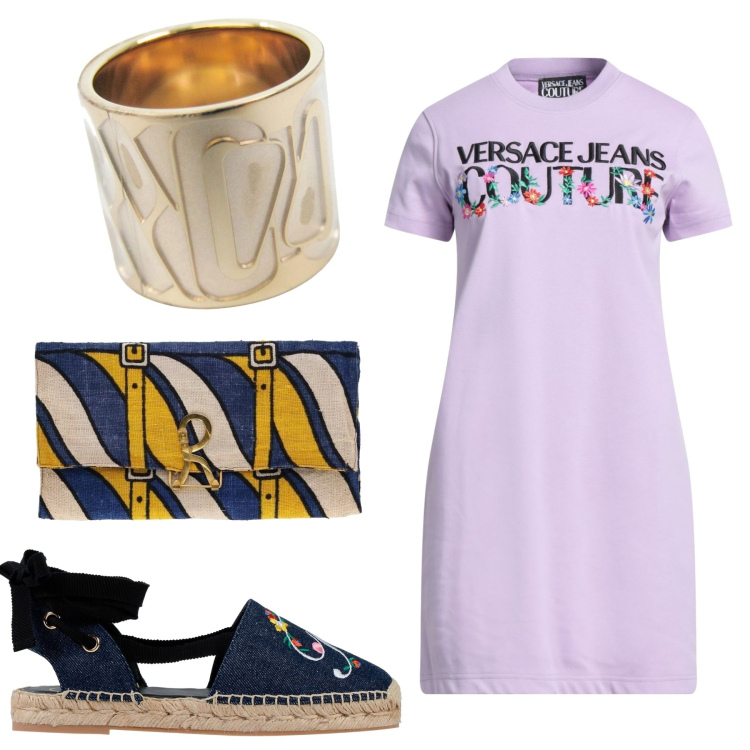 Outfit donna - Total look #1674058. Stile Basic per Mare. Abbinamento con espadrillas, borse a mano, vestiti corti, orologi.