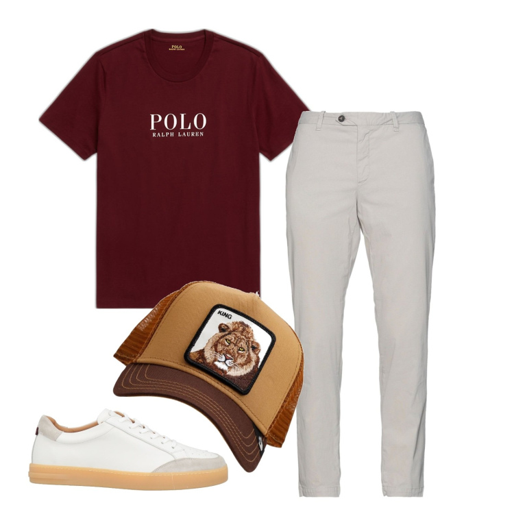 Outfit uomo - Ghost outfitter - luglio. Stile Casual per Tutti i giorni. Abbinamento con sneakers, pantaloni, t-shirt, cappelli.