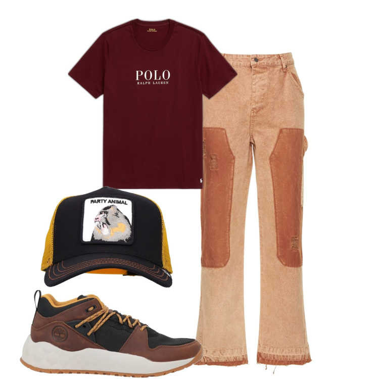 Outfit uomo - Total look #1679742. Stile Casual per Tutti i giorni. Abbinamento con sneakers, t-shirt, cappelli, jeans.