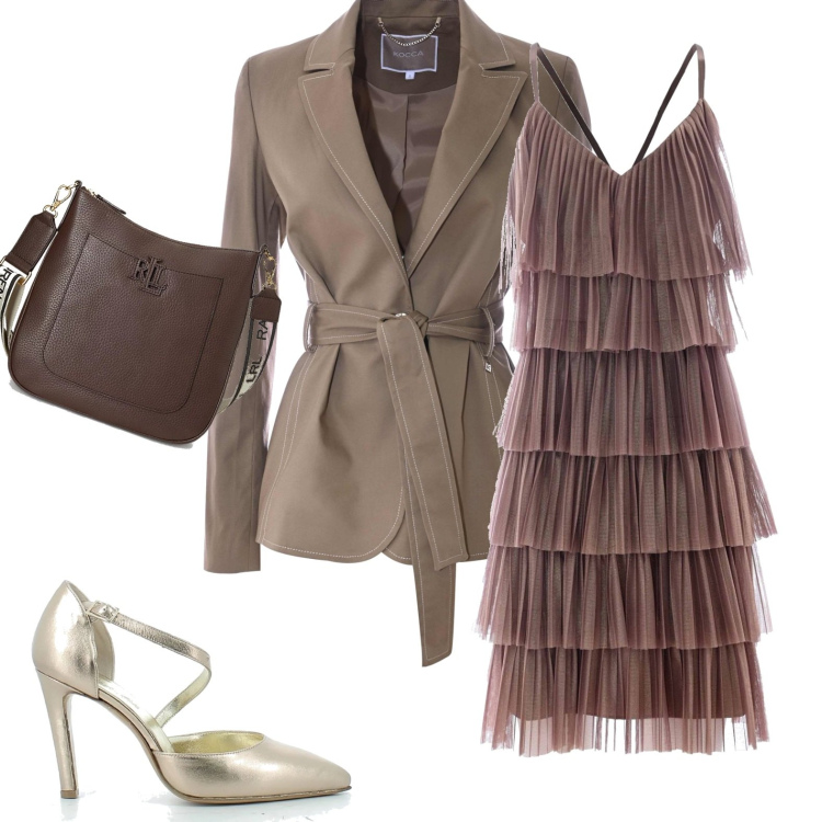 Outfit donna - Abito Charleston. Stile Vintage retrò per Cerimonia. Abbinamento con sandali in pelle, borse a tracolla, vestiti corti, giacche.