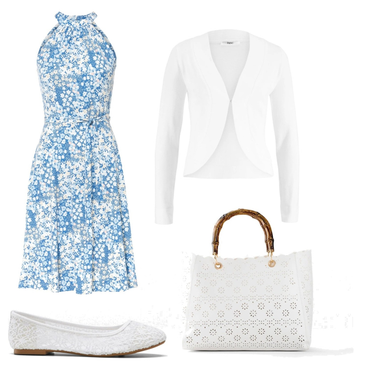 Outfit donna - Bon ton ma low cost. Stile Bon Ton per Tutti i giorni. Abbinamento con ballerine, vestiti, blazer, borse a mano.