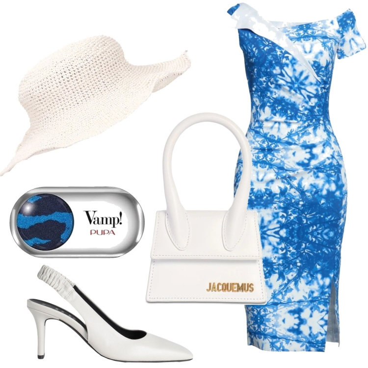 Outfit donna - Vamp col cappellino. Stile Chic per Tutti i giorni. Abbinamento con décolleté, vestiti midi/longuette, ombretti, borse a mano, cappelli.