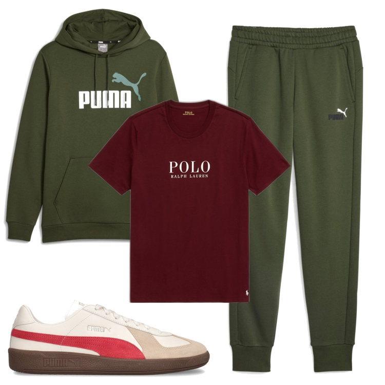 Outfit uomo - Fresca estate. Stile Urban per Tutti i giorni. Abbinamento con t-shirt, pantaloni, felpe con cappuccio, sneakers.