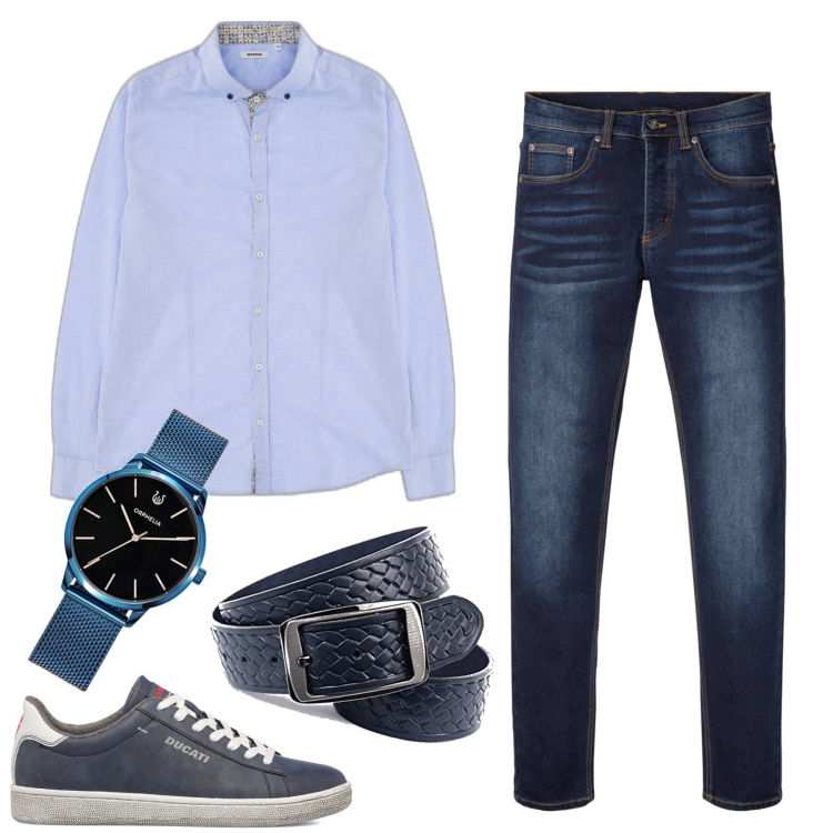 Outfit uomo - La camicia casual. Stile Casual per Tutti i giorni. Abbinamento con camicie, sneakers, orologi, jeans slim fit, cinture.