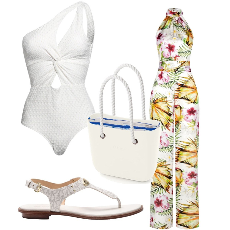 Outfit donna - Total look #1691441. Stile Trendy per Mare. Abbinamento con infradito, costumi interi, tute, borse a spalla.