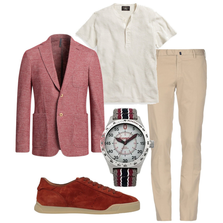 Outfit uomo - Tshirt trendy. Stile Trendy per Tutti i giorni. Abbinamento con giacche, pantaloni, sneakers, t-shirt, orologi.