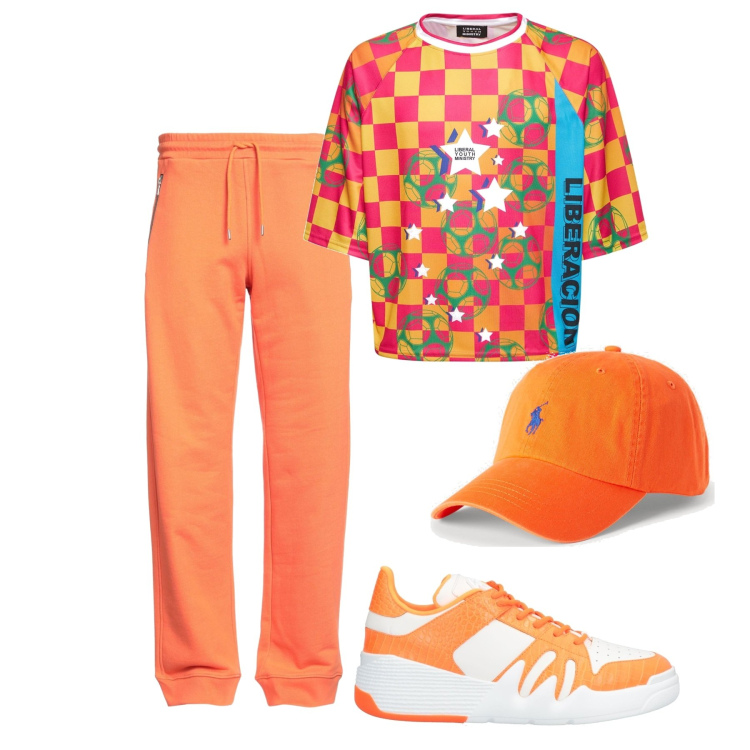Outfit uomo - In città. Stile Urban per Tutti i giorni. Abbinamento con pantaloni, sneakers, cappelli, t-shirt.