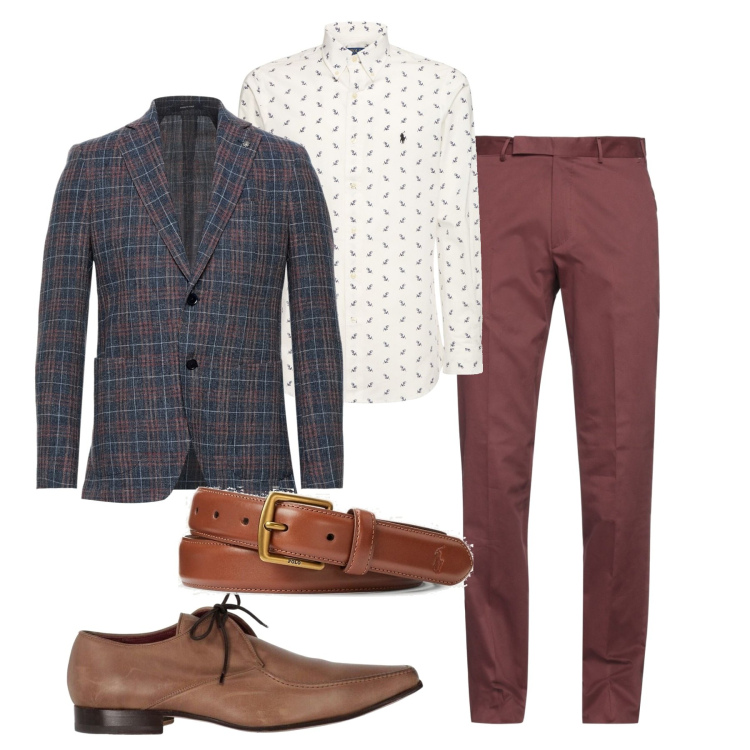 Outfit uomo - Match. Stile Trendy per Serata speciale. Abbinamento con scarpe stringate, giacche, pantaloni, cinture, camicie.
