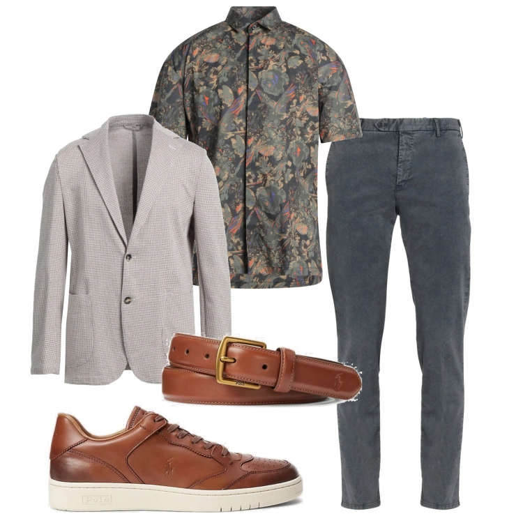 Outfit uomo - Le ultime mezze maniche. Stile Casual per Tutti i giorni. Abbinamento con pantaloni, giacche, camicie a manica corta, cinture, scarpe sportive.