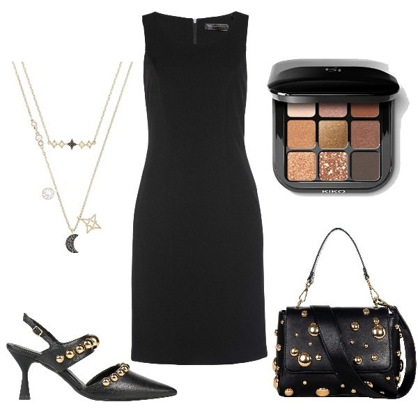 Outfit donna - Total look #1702218. Stile Glamour per Serata fuori. Abbinamento con vestiti a tubino, décolleté, borse a spalla, ombretti, collane.