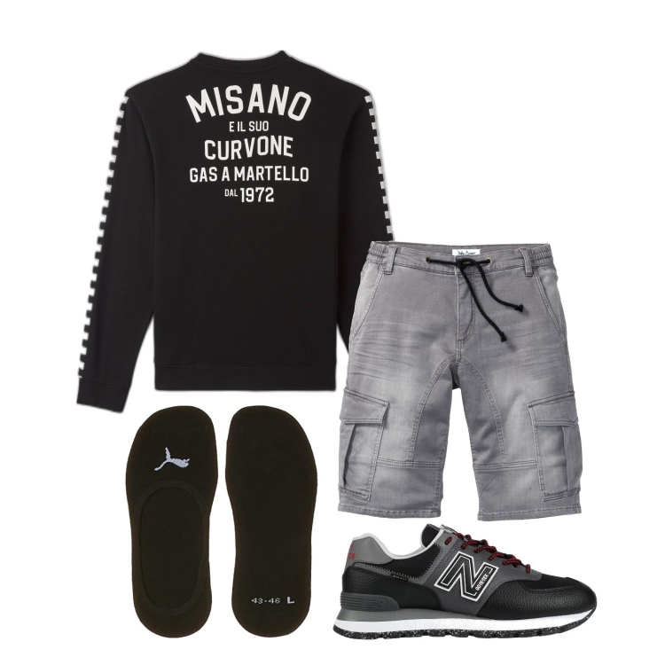 Outfit uomo - Ghost outfitter - agosto. Stile Casual per Tutti i giorni. Abbinamento con bermuda, sneakers, felpe, calzini.