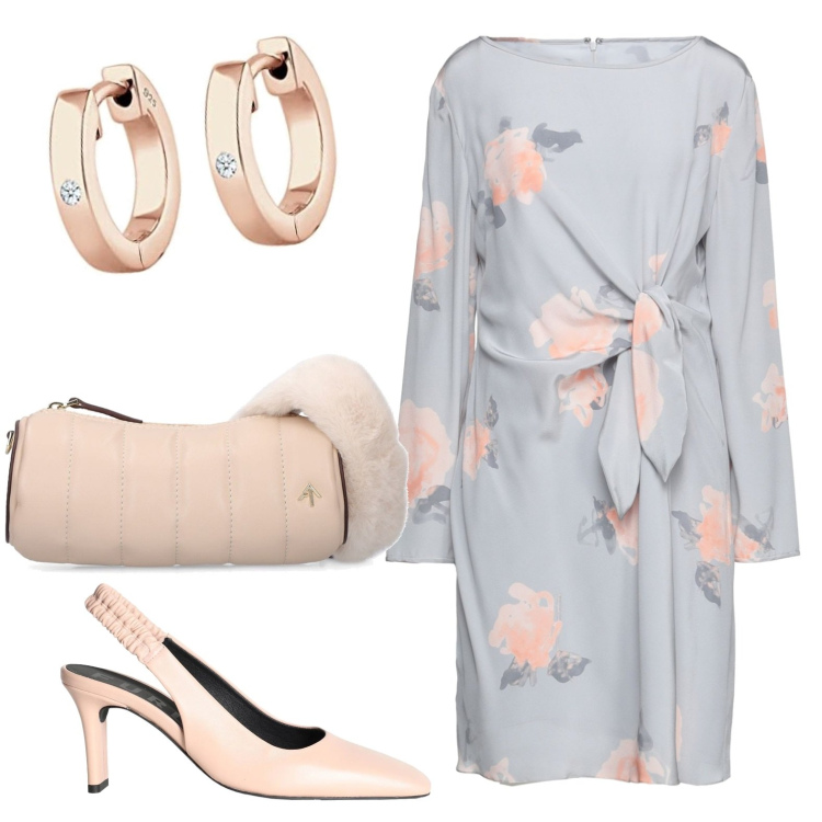Outfit donna - Serata con amici. Stile Chic per Serata fuori. Abbinamento con décolleté, vestiti corti, orecchini, borse a spalla.