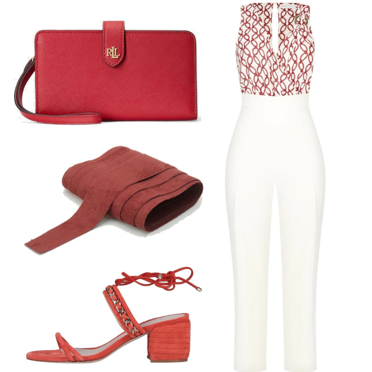 Outfit donna - Chic day to night - Focus Donna Curvy. Stile Casual chic per Tutti i giorni. Abbinamento con sandali in pelle, tute, cinture, pochette.
