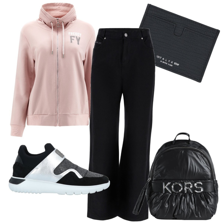 Outfit donna - Freddy’s outfit. Stile Sporty chic per Sport. Abbinamento con sneakers, zaini, portafogli, pantaloni, felpe.