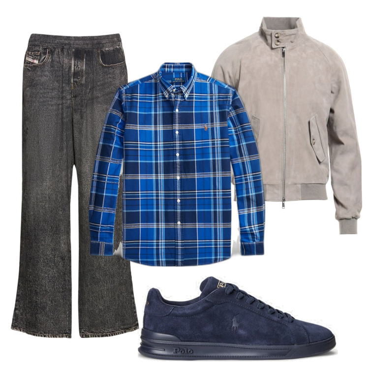 Outfit uomo - Al pub con gli amici. Stile Casual per Tutti i giorni. Abbinamento con giacche, sneakers, camicie, pantaloni.