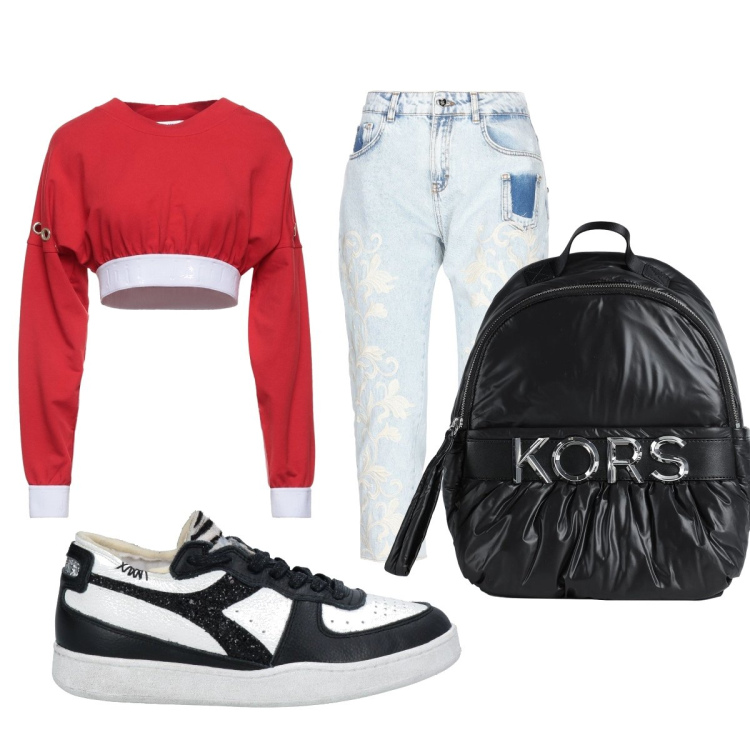 Outfit donna - Autunno... Stile Urban per Tutti i giorni. Abbinamento con zaini, jeans, sneakers, felpe.