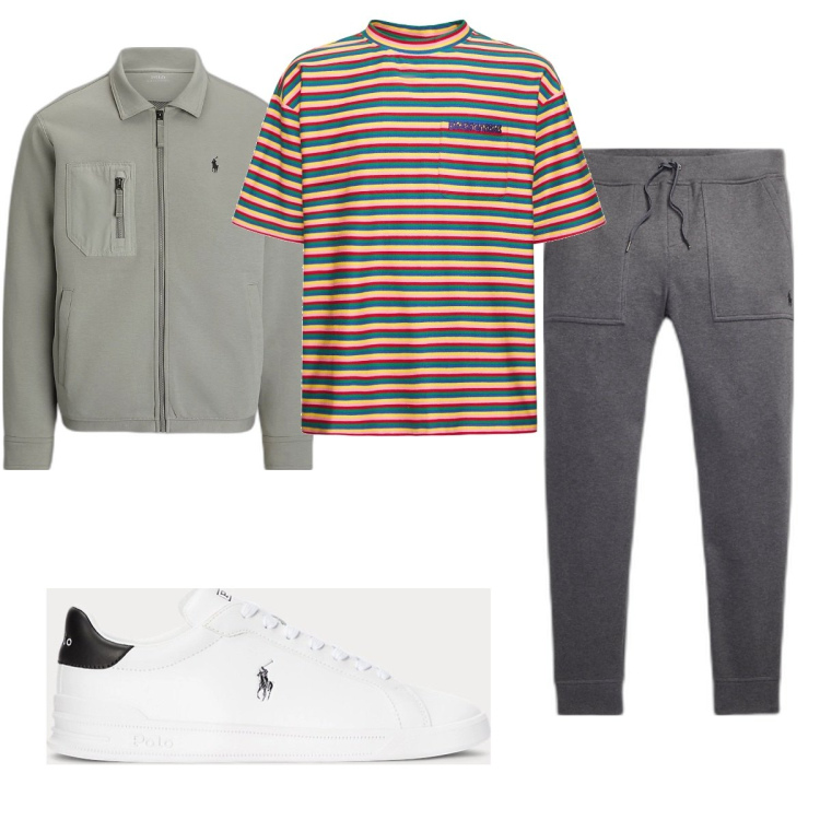 Outfit uomo - Total look #1710787. Stile Casual per Tutti i giorni. Abbinamento con sneakers, giacche, pantaloni, t-shirt.