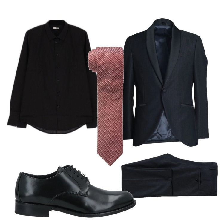 Outfit uomo - Total look #1711657. Stile Business/Elegante per Cerimonia. Abbinamento con abiti, scarpe stringate, camicie, cravatte.