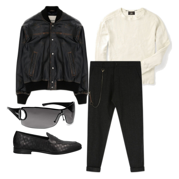 Outfit uomo - Ghost outfitter - settembre. Stile Business/Elegante per Serata speciale. Abbinamento con scarpe stringate, pantaloni, giacche, maglieria, occhiali da sole.