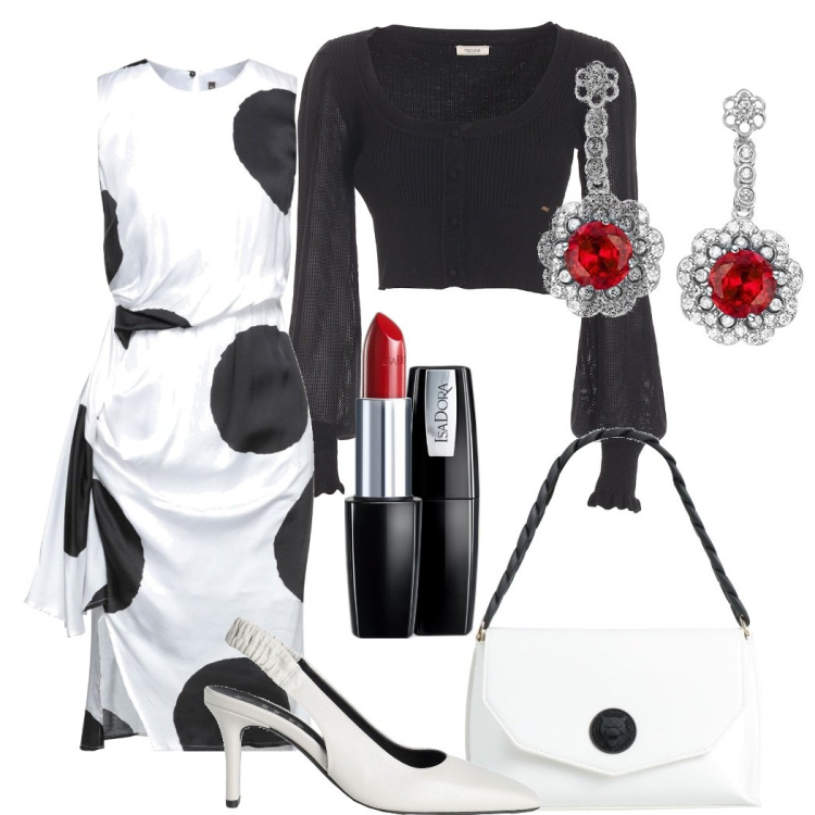 Outfit donna - La giacchetta a settembre. Stile Bon Ton per Serata fuori. Abbinamento con décolleté, vestiti midi/longuette, borse a mano, rossetti, cardigans, ciondoli.