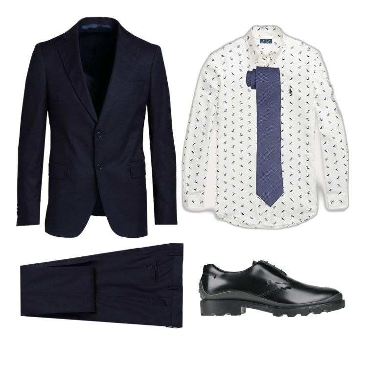 Outfit uomo - L'abito per il colloquio in banca. Stile Business/Elegante per Ufficio. Abbinamento con camicie, scarpe stringate, abiti, cravatte.