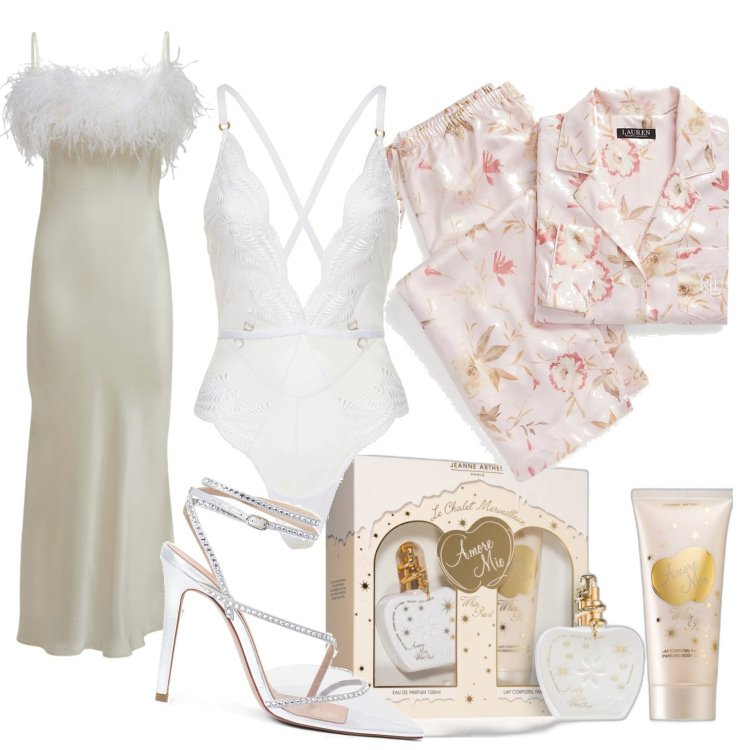 Outfit donna - Prima Notte di Nozze.. Stile Sexy per Cerimonia. Abbinamento con profumi, pigiama, vestiti midi/longuette, body, décolleté.
