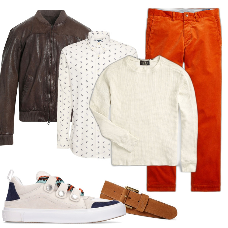 Outfit uomo - Bitcoiner meeting.. Stile Casual per Serata speciale. Abbinamento con giacche, maglieria, cinture, pantaloni, sneakers, camicie.
