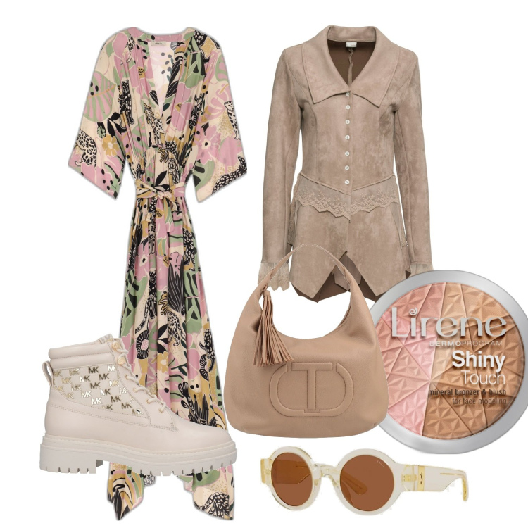 Outfit donna - Ghost outfitter - settembre. Stile Boho per Tutti i giorni. Abbinamento con blazer, borse a mano, stivaletti, terre, occhiali da sole, vestiti lunghi.