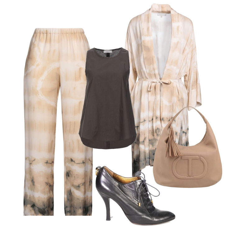 Outfit donna - Fall winter glamour. Stile Glamour per Tutti i giorni. Abbinamento con top, cappotti, décolleté, pantaloni, borse a mano.