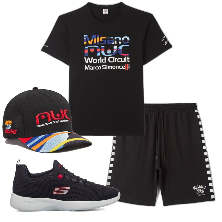Outfit uomo - Viva Simoncelli. Stile Casual per Mare. Abbinamento con cappelli, bermuda, t-shirt, sneakers.