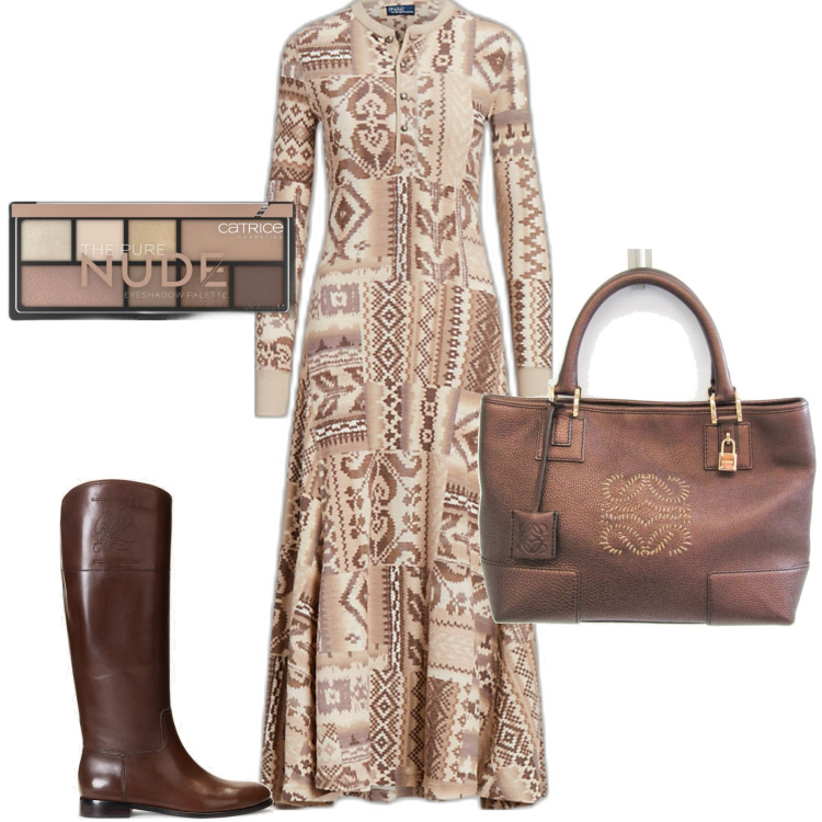 Outfit donna - Boho per l\'autunno che verrà. Stile Boho per Ufficio. Abbinamento con borse a mano, ombretti, vestiti, stivali.
