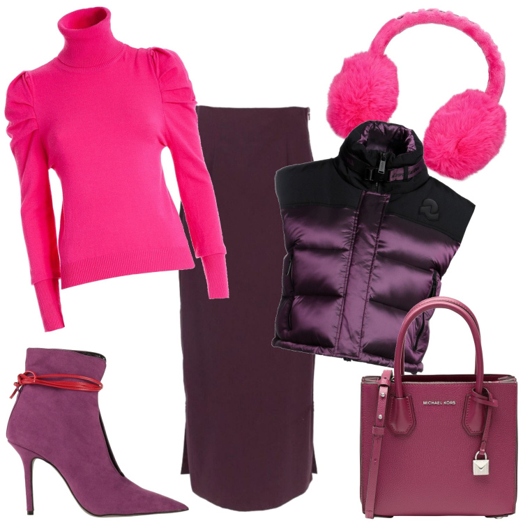 Outfit donna - In giro per il mondo. Stile Chic per Tutti i giorni. Abbinamento con stivaletti, gonne lunghe, borse a mano, piumini, maglieria, ecopellicce.