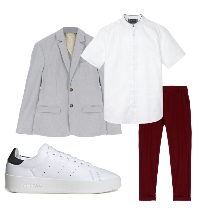 Outfit uomo - Total look #1722549. Stile Casual per Tutti i giorni. Abbinamento con camicie a manica corta, giacche, pantaloni, sneakers.
