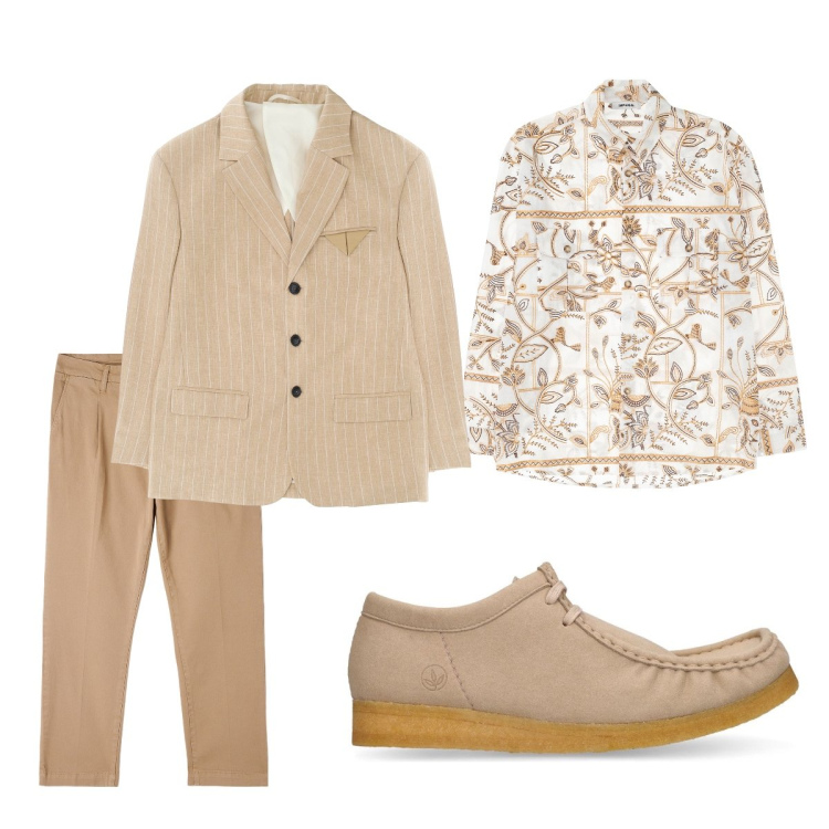 Outfit uomo - Il padre della cresimanda. Stile Casual per Cerimonia. Abbinamento con camicie, giacche, pantaloni chino, scarpe stringate.