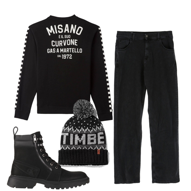 Outfit uomo - Autumn vibes. Stile Casual per Tutti i giorni. Abbinamento con stivali e stivaletti, felpe, jeans dritti, berretti.