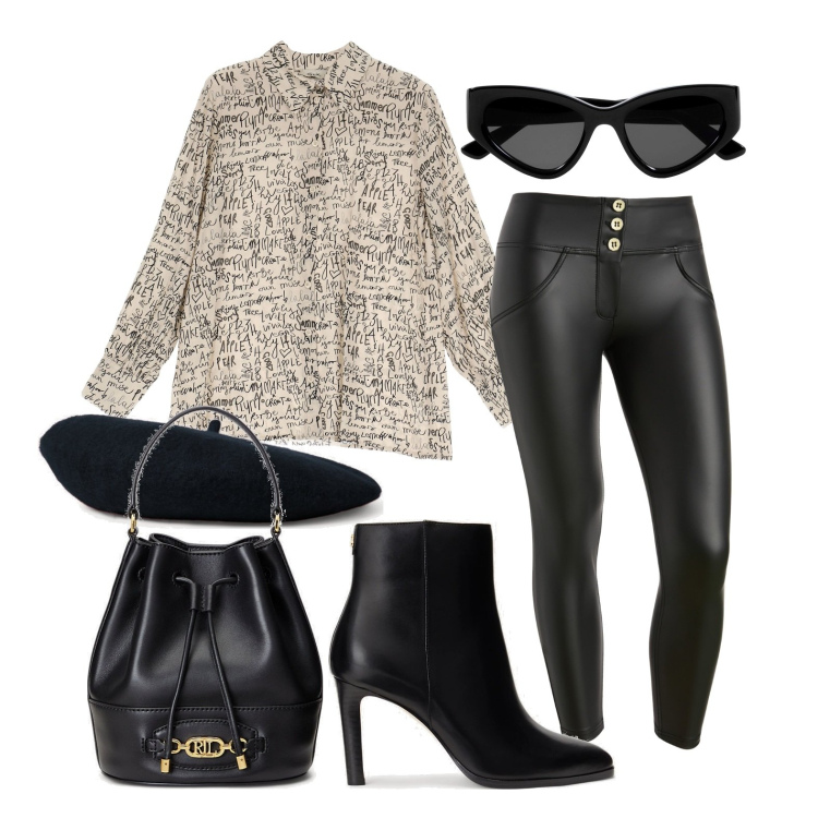 Outfit donna - Ghost outfitter - settembre. Stile Glamour per Tutti i giorni. Abbinamento con pantaloni skinny, camicie, stivaletti, borse a secchiello, berretti, occhiali da sole.