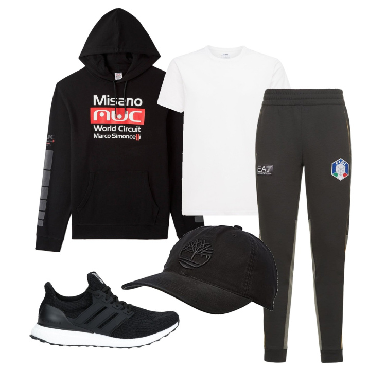 Outfit uomo - Ghost outfitter - settembre. Stile Casual per Tutti i giorni. Abbinamento con sneakers, felpe con cappuccio, t-shirt, pantaloni, cappelli con visiera.
