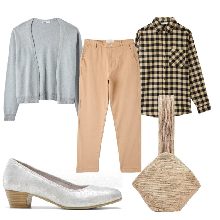 Outfit donna - Total look #1726756. Stile Casual chic per Tutti i giorni. Abbinamento con borse a mano, gonne lunghe, pantaloni chino, cardigans, camicie.