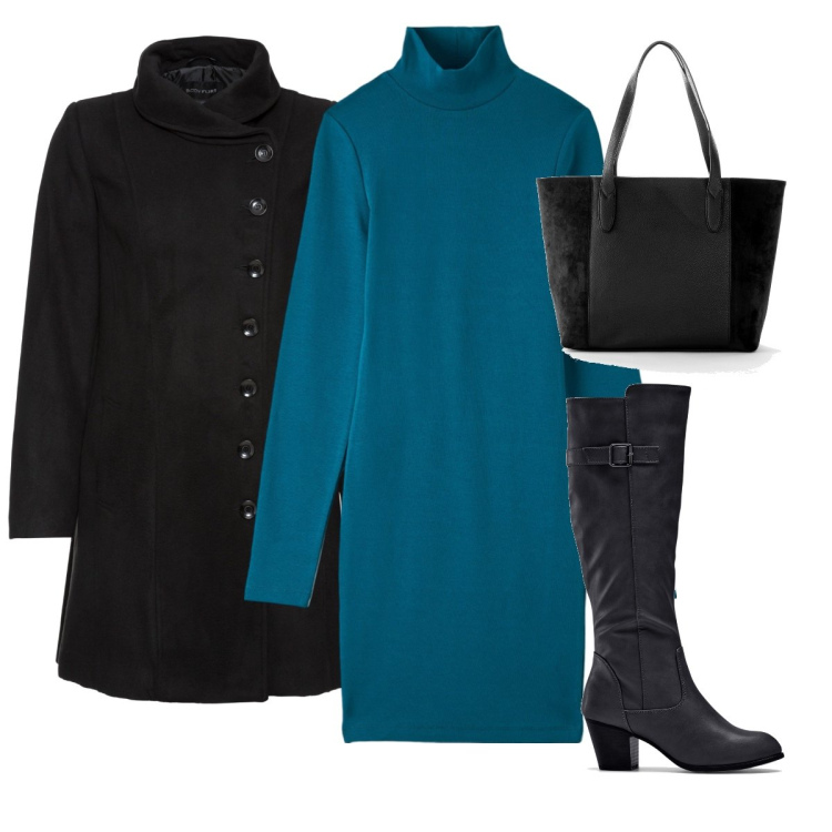 Outfit donna - Minimal così. Stile Minimal per Tutti i giorni. Abbinamento con stivali, shopping bag, cappotti, vestiti.