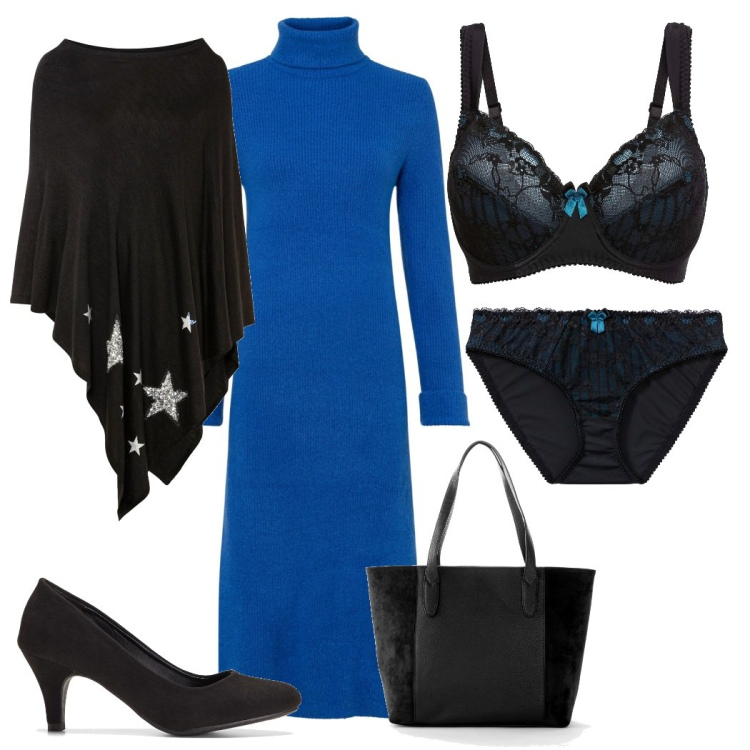 Outfit donna - Serata speciale. Stile Basic per Serata fuori. Abbinamento con culotte, slip, décolleté, shopping bag, vestiti, cappotti.