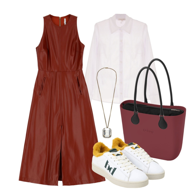 Outfit donna - Ghost outfitter - ottobre. Stile Trendy per Tutti i giorni. Abbinamento con camicie, vestiti midi/longuette, sneakers, collane, borse a spalla.