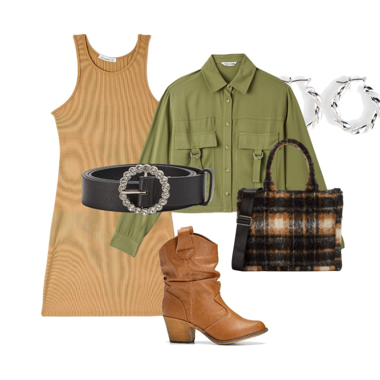 Outfit donna - Bantoa mid season sale OSA!. Stile Minimal per Tutti i giorni. Abbinamento con stivaletti texani, orecchini, shopping bag, camicie, cinture, vestiti.