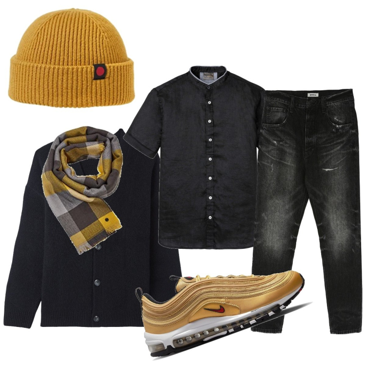 Outfit uomo - Il mio uomo urban. Stile Urban per Tutti i giorni. Abbinamento con camicie a manica corta, cardigans, jeans slim fit, sneakers, berretti, sciarpe.