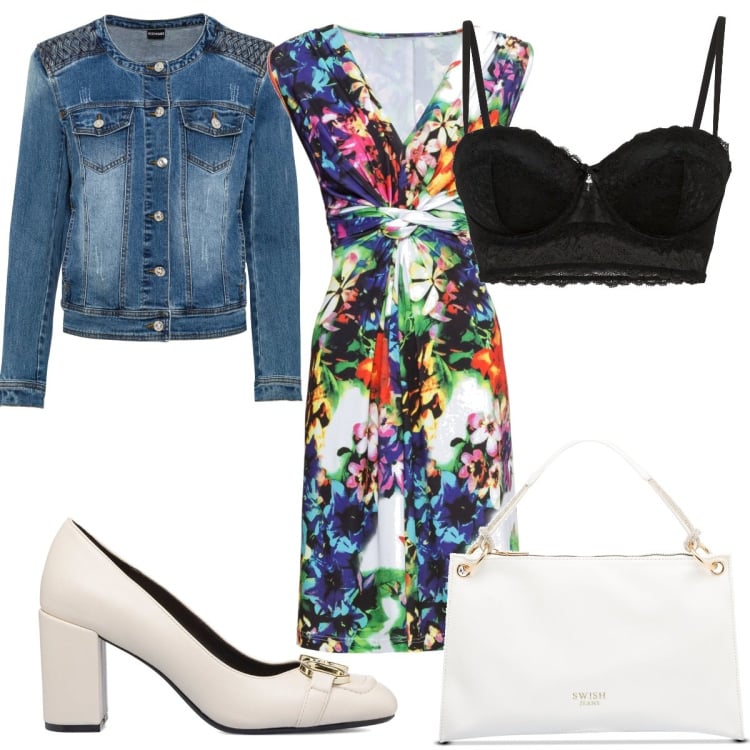 Outfit donna - Intimo trendy tutti i giorni. Stile Trendy per Tutti i giorni. Abbinamento con reggiseni a balconcino, blazer, vestiti, décolleté, borse a mano.