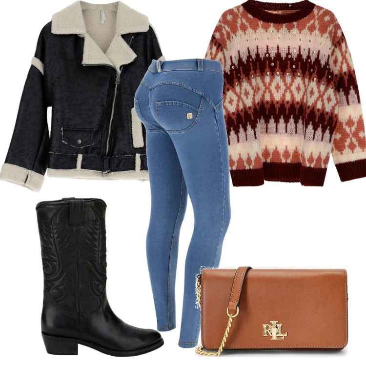 Outfit donna - La giacca per l\'autunno. Stile Trendy per Tutti i giorni. Abbinamento con cappotti, jeggings, stivali, maglieria, borse a mano.