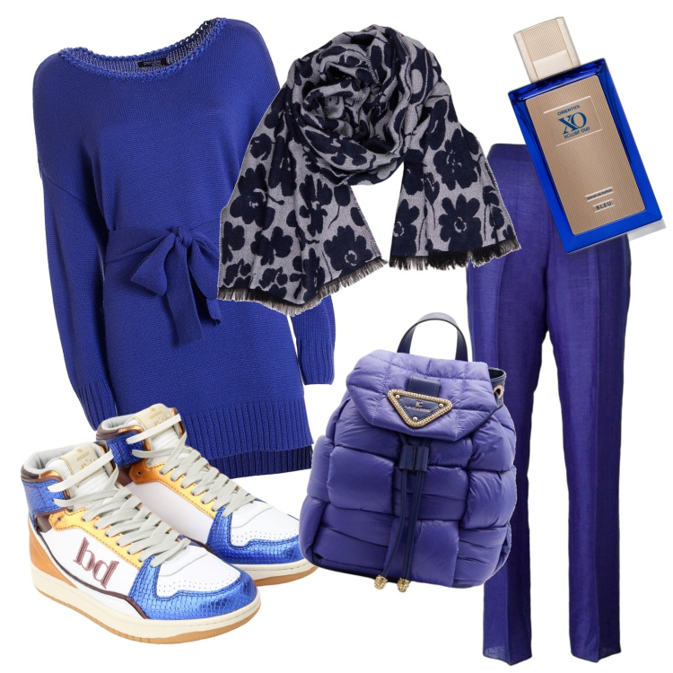 Outfit donna - shopping. Stile Casual per Tutti i giorni. Abbinamento con pantaloni, profumi, vestiti midi/longuette, sneakers alte, zaini, sciarpe.