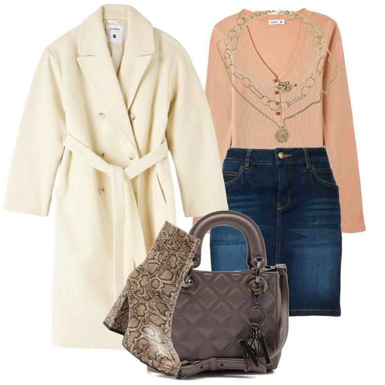 Outfit donna - Il cappotto burro. Stile Bon Ton per Tutti i giorni. Abbinamento con gonne, cappotti, stivaletti, maglieria, borse a mano, ciondoli.