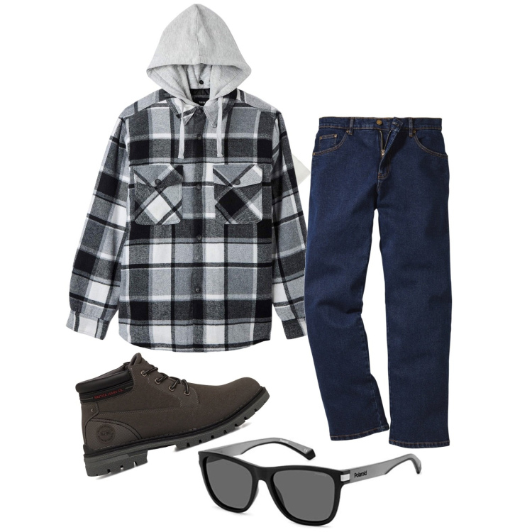 Outfit uomo - Ghost outfitter - ottobre. Stile Casual per Tutti i giorni. Abbinamento con jeans dritti, cappotti, t-shirt, stivali e stivaletti, occhiali da sole.